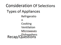 Appliances  101